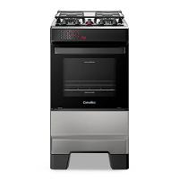 Fogão A Gás Mesa Inox Tampa De Vidro Forno 50L Esmaltec Ideal Top Inox 4 Bocas Bivolt - 2