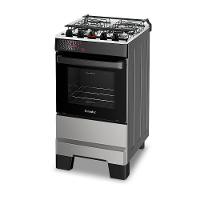 Fogão A Gás Mesa Inox Tampa De Vidro Forno 50L Esmaltec Ideal Top Inox 4 Bocas Bivolt - 3