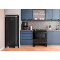 Fogão A Gás Mesa Inox Tampa De Vidro Forno 84L Esmaltec Ideal Master Preto 5 Bocas Bivolt