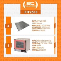 Forno Turbo Prp-004 Plus 110V Rosa Progás + 4 Assadeiras Cimapi 110V - 7