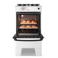 Fogão A Gás Mesa Inox Tampa De Vidro Forno 50L Esmaltec Ideal Master Branco 4 Bocas Bivolt - 8