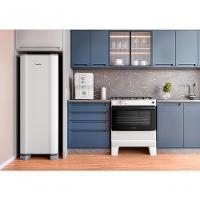 Fogão A Gás Mesa Inox Tampa De Vidro Forno 84L Esmaltec Ideal Master Branco 5 Bocas Bivolt