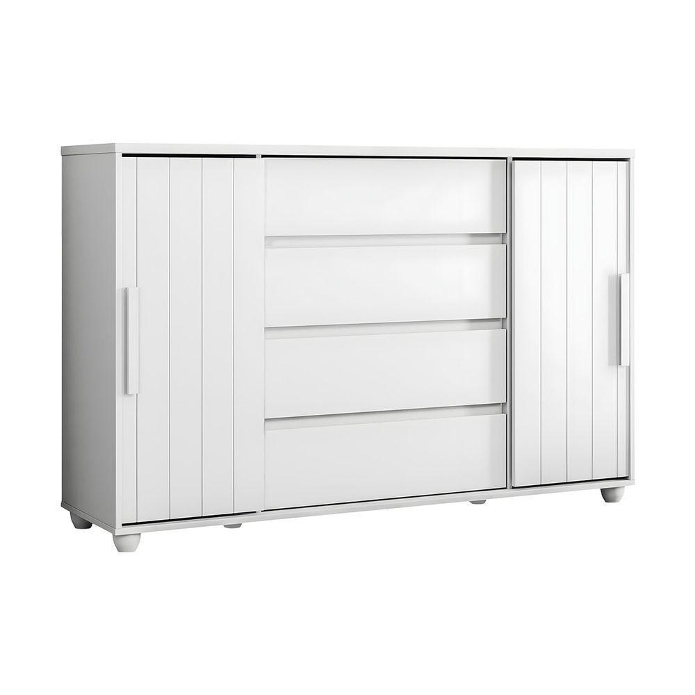 Cômoda Gaveteiro Organizador 4 Gavetas Vivace Branca - 6