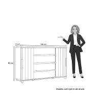 Cômoda Gaveteiro Organizador 4 Gavetas Vivace Branca - 3