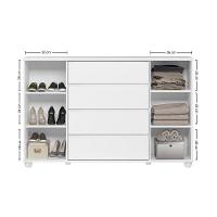 Cômoda Gaveteiro Organizador 4 Gavetas Vivace Branca