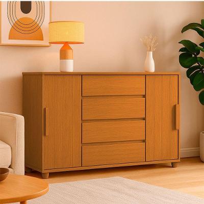 Cômoda Gaveteiro Organizador 4 Gavetas Vivace Cinamomo