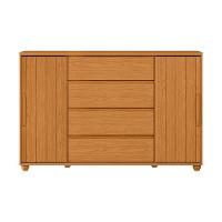 Cômoda Gaveteiro Organizador 4 Gavetas Vivace Cinamomo - 5