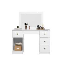 Cômoda Camarim Sonhos 121cm 5 Gavetas Com Espelho E Luminárias De Led Branco Sj Móveis E Decoração - 6