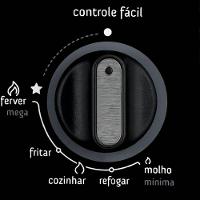 Cooktop A Gás 5 Bocas Consul Facilite CD075AEUNA Com Acendimento Super Automático Preto Bivolt
