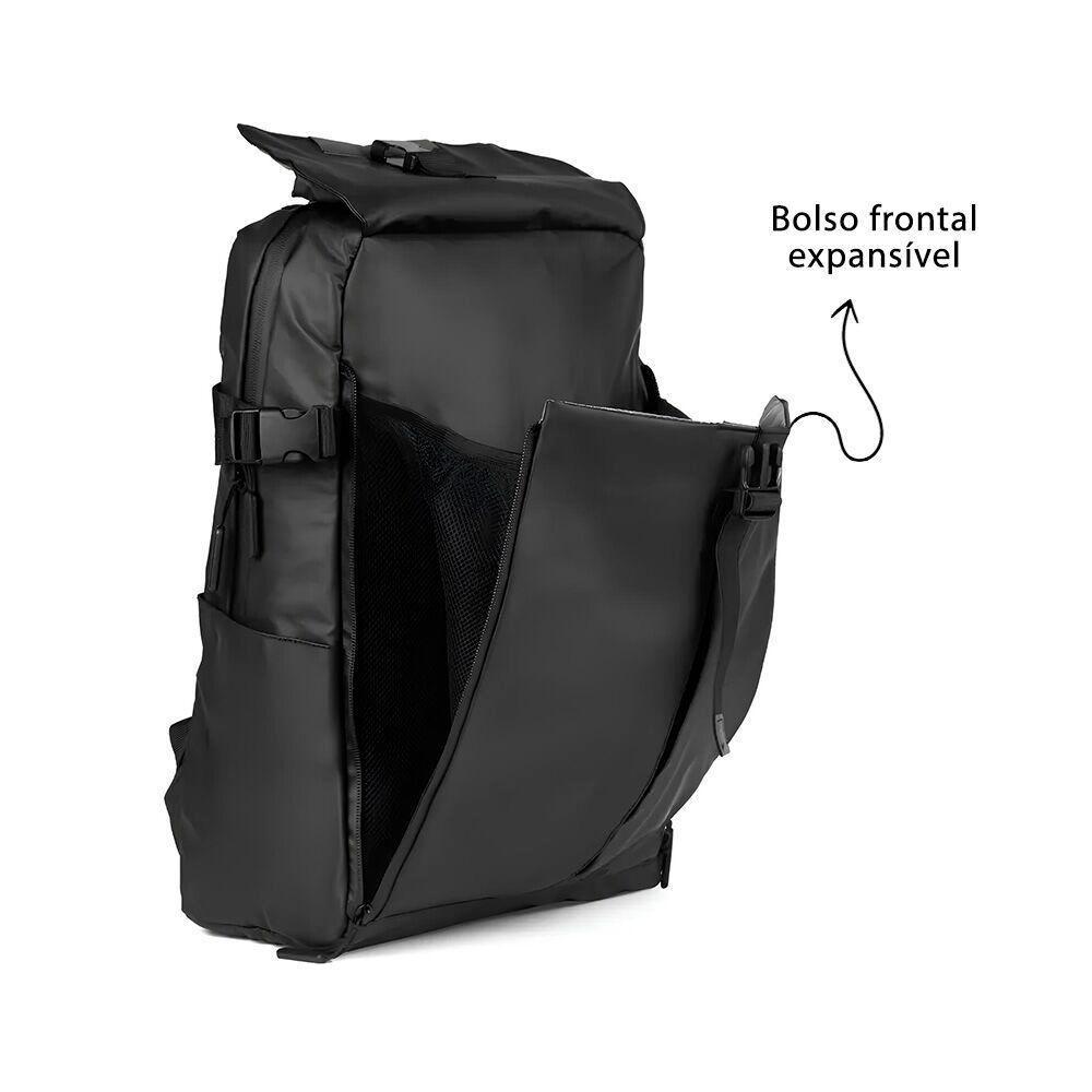 Mochila Executiva Impermeável Para Notebook 19l Com Alças Acolchoadas E Engate Para Mala - 4