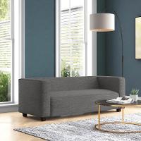 Sofá Namoradeira Amsterdam 1,40m Veludo Gafite - Inova Decorações - 1