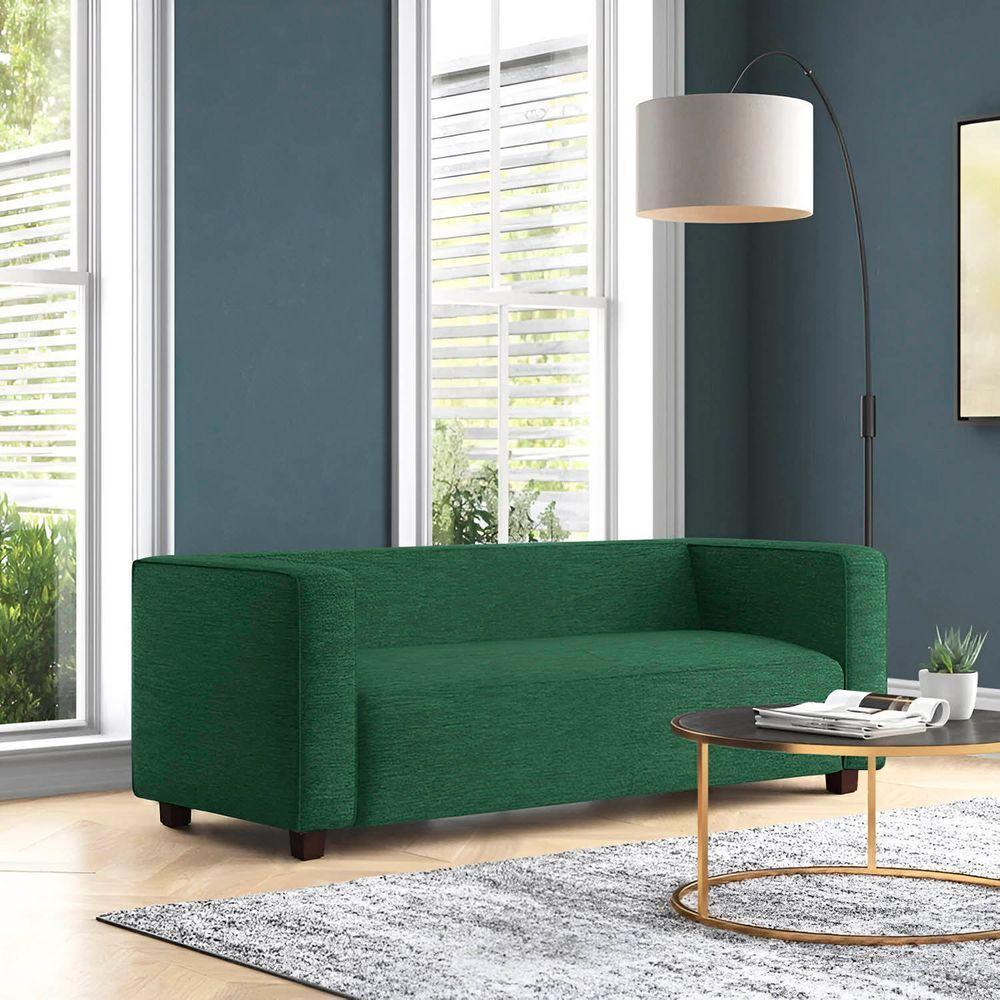 Sofá Namoradeira Amsterdam 1,40m Veludo Verde - Inova Decorações - 1