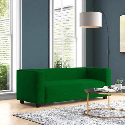 Sofá Namoradeira Amsterdam 1,40m Suede Verde - Inova Decorações