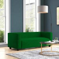 Sofá Namoradeira Amsterdam 1,40m Suede Verde - Inova Decorações - 1