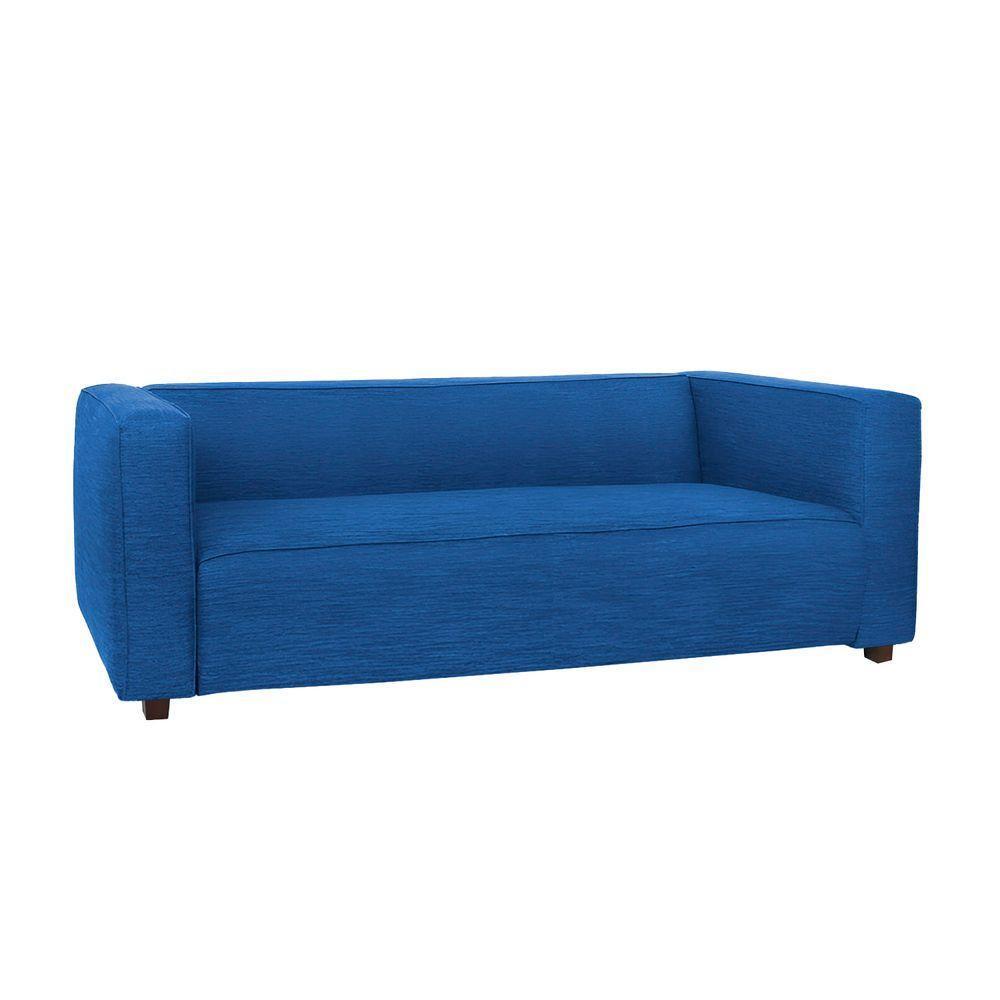Sofá Namoradeira Amsterdam 1,40m Suede Azul Marinho - Inova Decorações - 2
