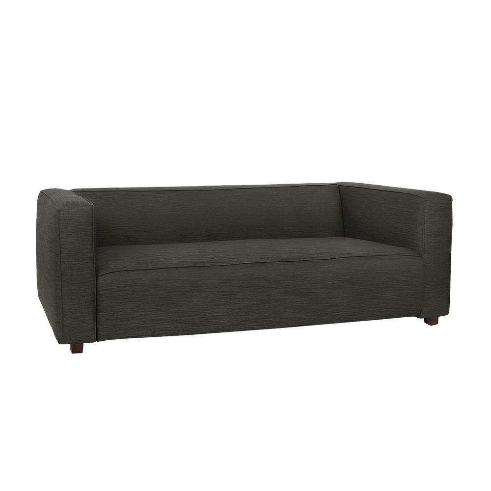 Sofá Namoradeira Amsterdam 1,40m Suede Preto - Inova Decorações - 2