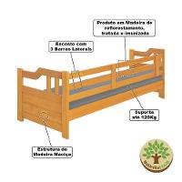 Sofá Cama Zurique Com Colchão Mona De Madeira Maciça Imbuia - 3