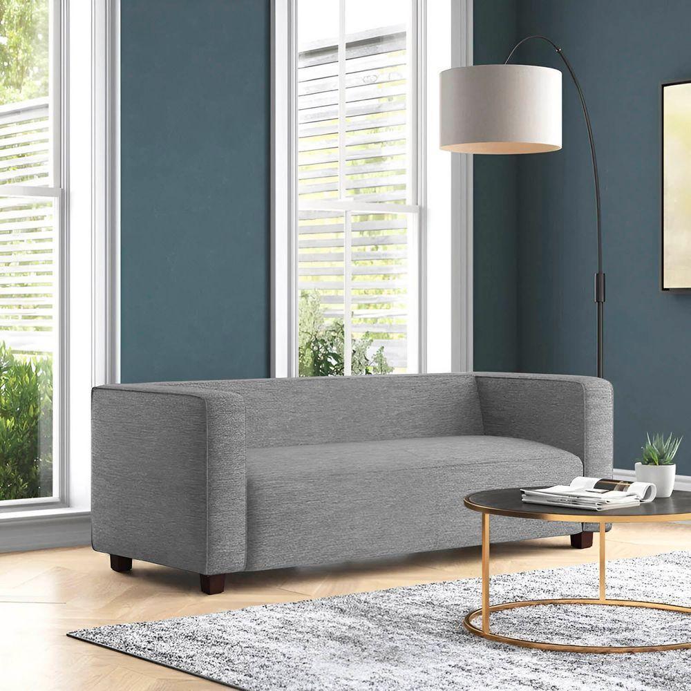 Sofá Namoradeira Amsterdam 1,40m Linho Cinza - Inova Decorações - 1