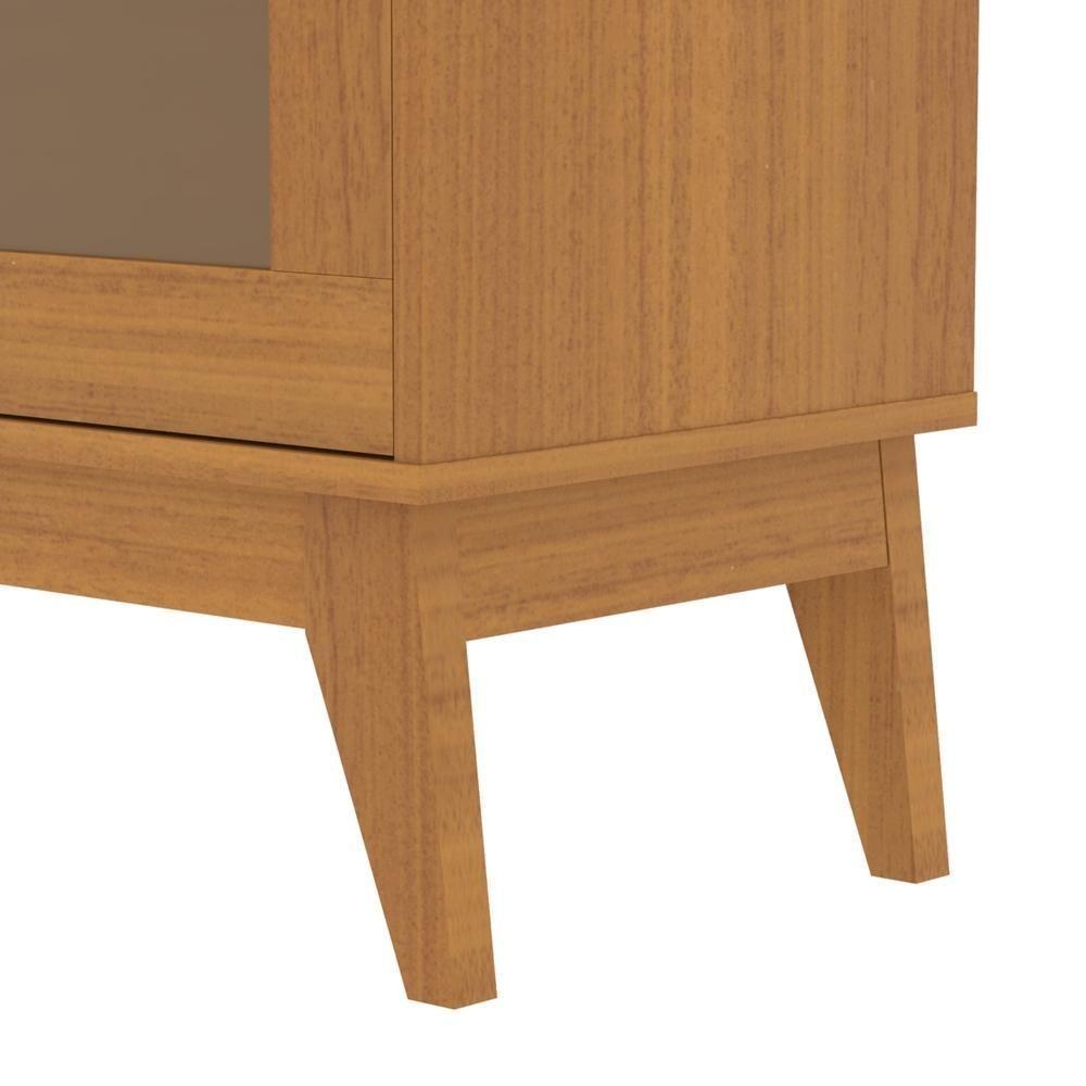 Rack Tv 65 Polegadas Com 2 Portas De Vidro Reflecta Lince - Cedro Cedro - 5