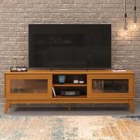 Rack Tv 65 Polegadas Com 2 Portas De Vidro Reflecta Lince - Cedro Cedro - 8