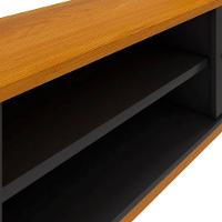 Rack Tv 75 Polegadas Com 2 Portas E Prateleira Riviera - Preto E Cedro - 3