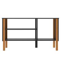 Rack Tv 43 Polegadas 90cm Com 3 Prateleiras Asteca - Preto E Cedro - 5