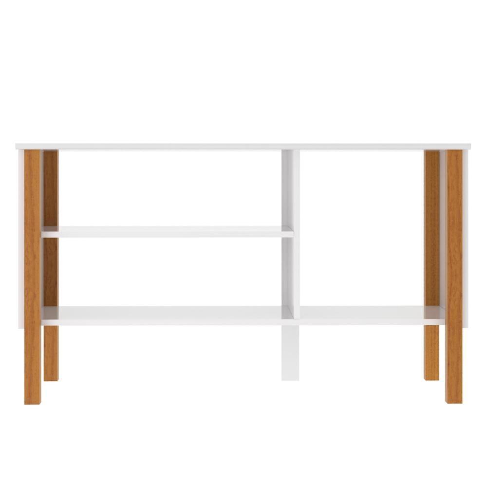 Rack Tv 43 Polegadas 90cm Com 3 Prateleiras Asteca - Branco E Cedro Branco E Cedro - 5