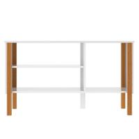 Rack Tv 43 Polegadas 90cm Com 3 Prateleiras Asteca - Branco E Cedro Branco E Cedro - 5