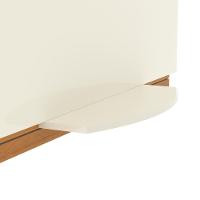 Rack Tv 32 Polegadas Com 3 Prateleiras E Painel 90cm Asteca - Off White E Cedro - 5