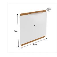 Rack Tv 32 Polegadas Com 3 Prateleiras E Painel 90cm Asteca - Branco E Cedro Branco E Cedro - 2