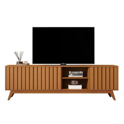 Rack Bancada Açai 180 Cm Tv Até 75 Com Pés Madeira Maciça Nature