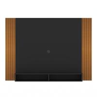 Painel Tv 43 Polegadas Suspenso Com Nichos Bonsai - Preto E Ripado Preto E Ripado - 5