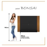 Painel Tv 43 Polegadas Suspenso Com Nichos Bonsai - Preto E Ripado Preto E Ripado - 7