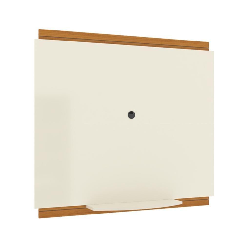 Painel Tv 32 Polegadas Com Prateleira Asteca - Off White E Cedro - 4