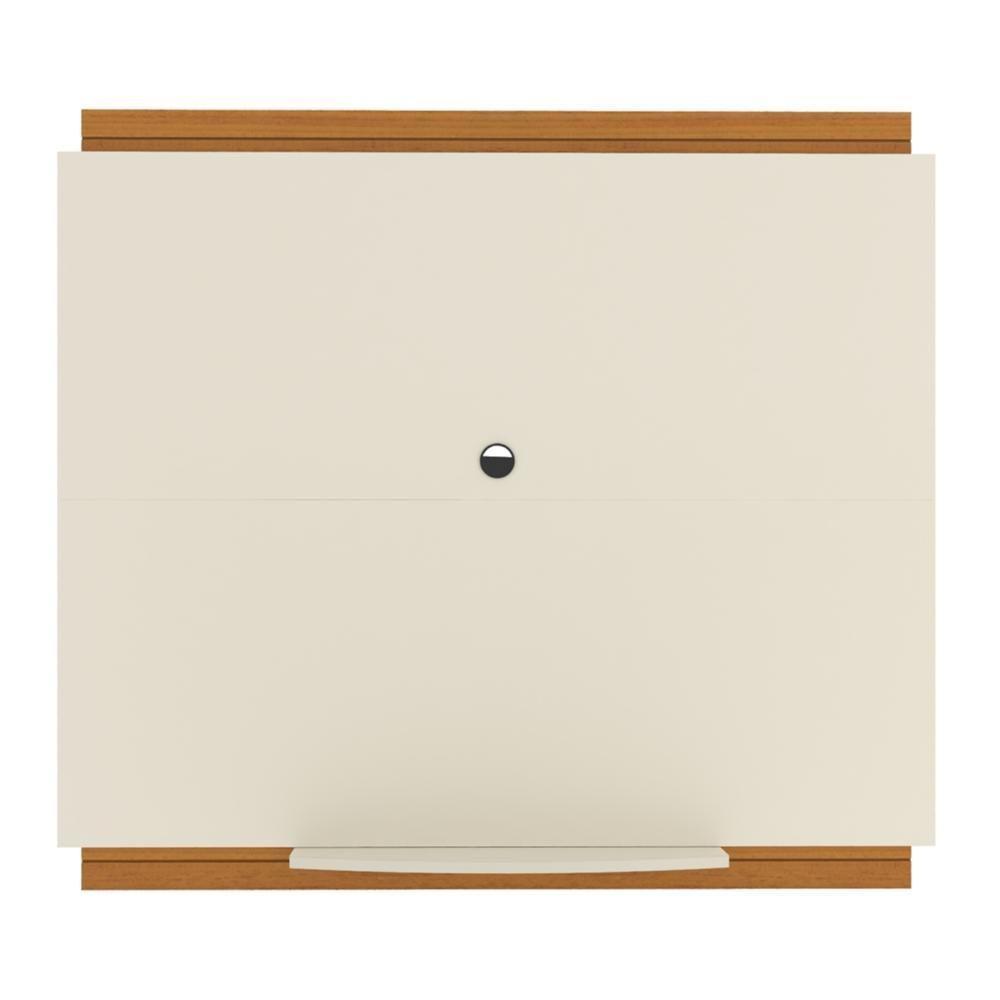 Painel Tv 32 Polegadas Com Prateleira Asteca - Off White E Cedro - 6