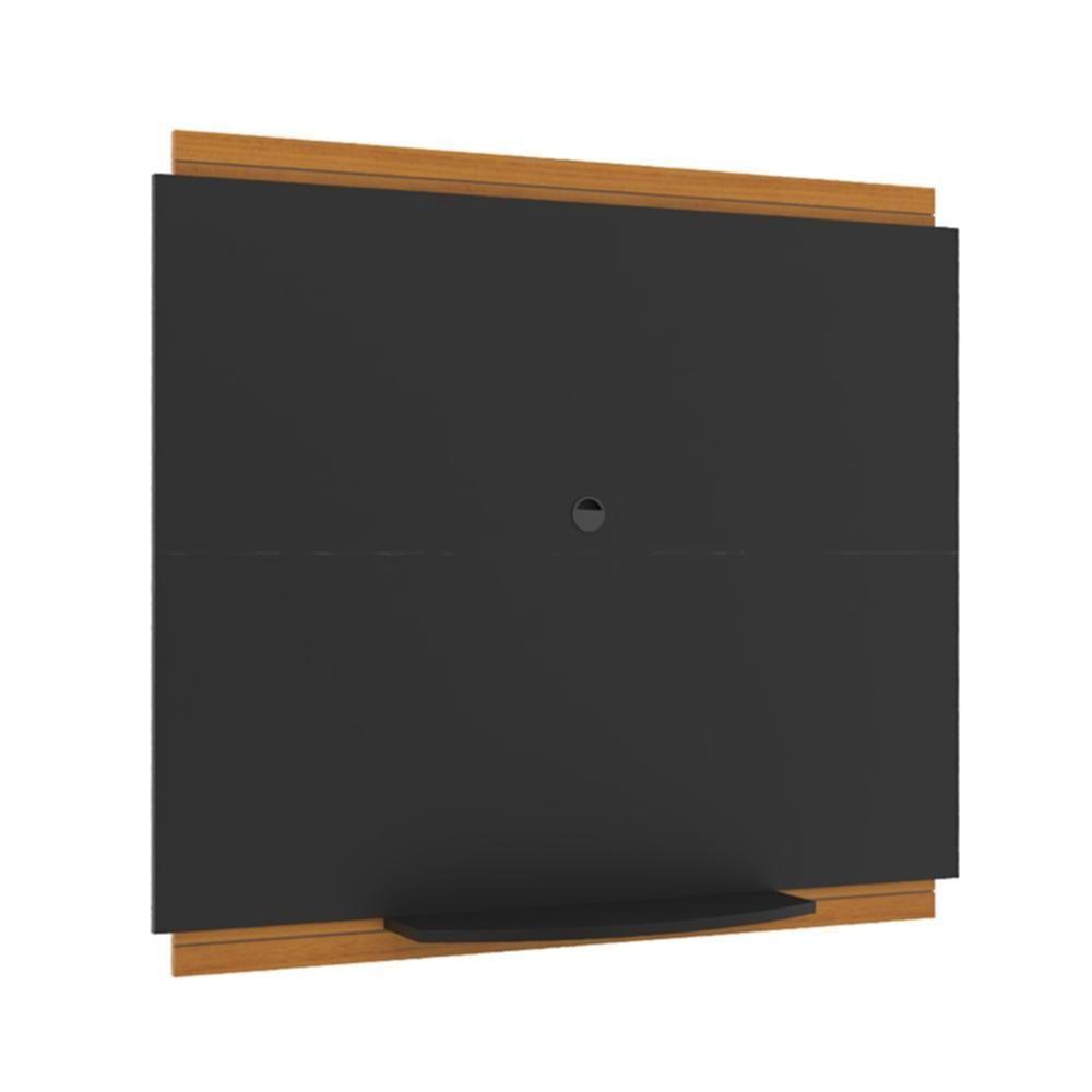 Painel Tv 32 Polegadas Com Prateleira Asteca - Preto E Cedro - 6