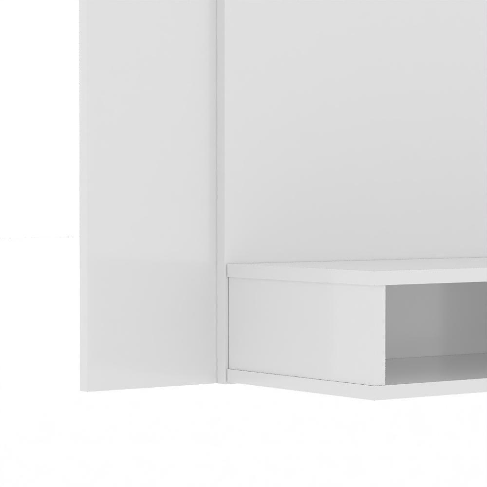 Painel Tv 43 Polegadas Suspenso Com Nichos Bonsai - Branco - 3