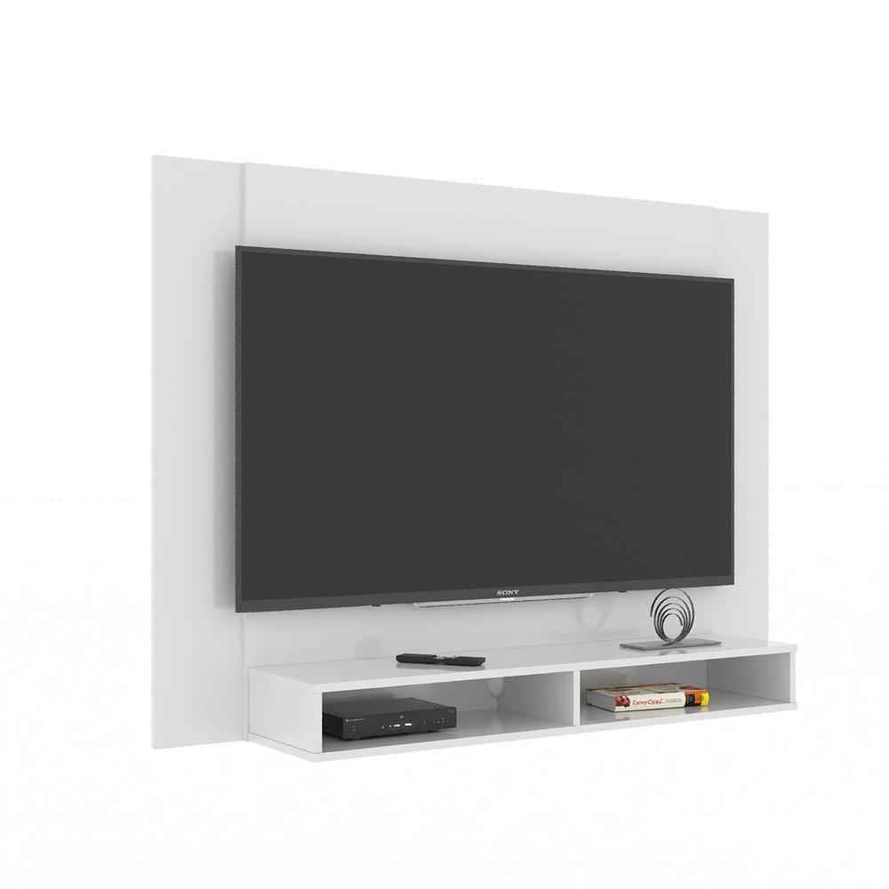 Painel Tv 43 Polegadas Suspenso Com Nichos Bonsai - Branco - 6
