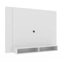 Painel Tv 43 Polegadas Suspenso Com Nichos Bonsai - Branco