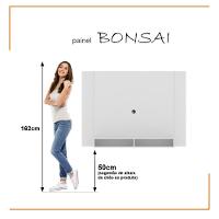 Painel Tv 43 Polegadas Suspenso Com Nichos Bonsai - Branco - 7