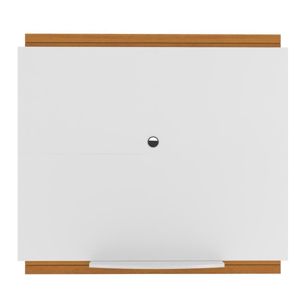 Painel Tv 32 Polegadas Com Prateleira Asteca - Branco E Cedro Branco E Cedro - 4