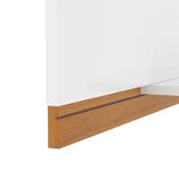 Painel Tv 32 Polegadas Com Prateleira Asteca - Branco E Cedro Branco E Cedro - 3