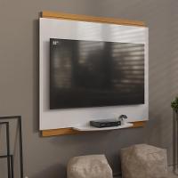 Painel Tv 32 Polegadas Com Prateleira Asteca - Branco E Cedro Branco E Cedro - 7