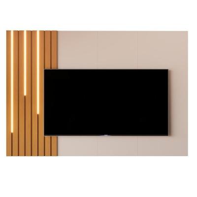 Painel Suspenso Boto 1.8 Com Led Sala Para Tv's Até 70 Pol Off White Nature