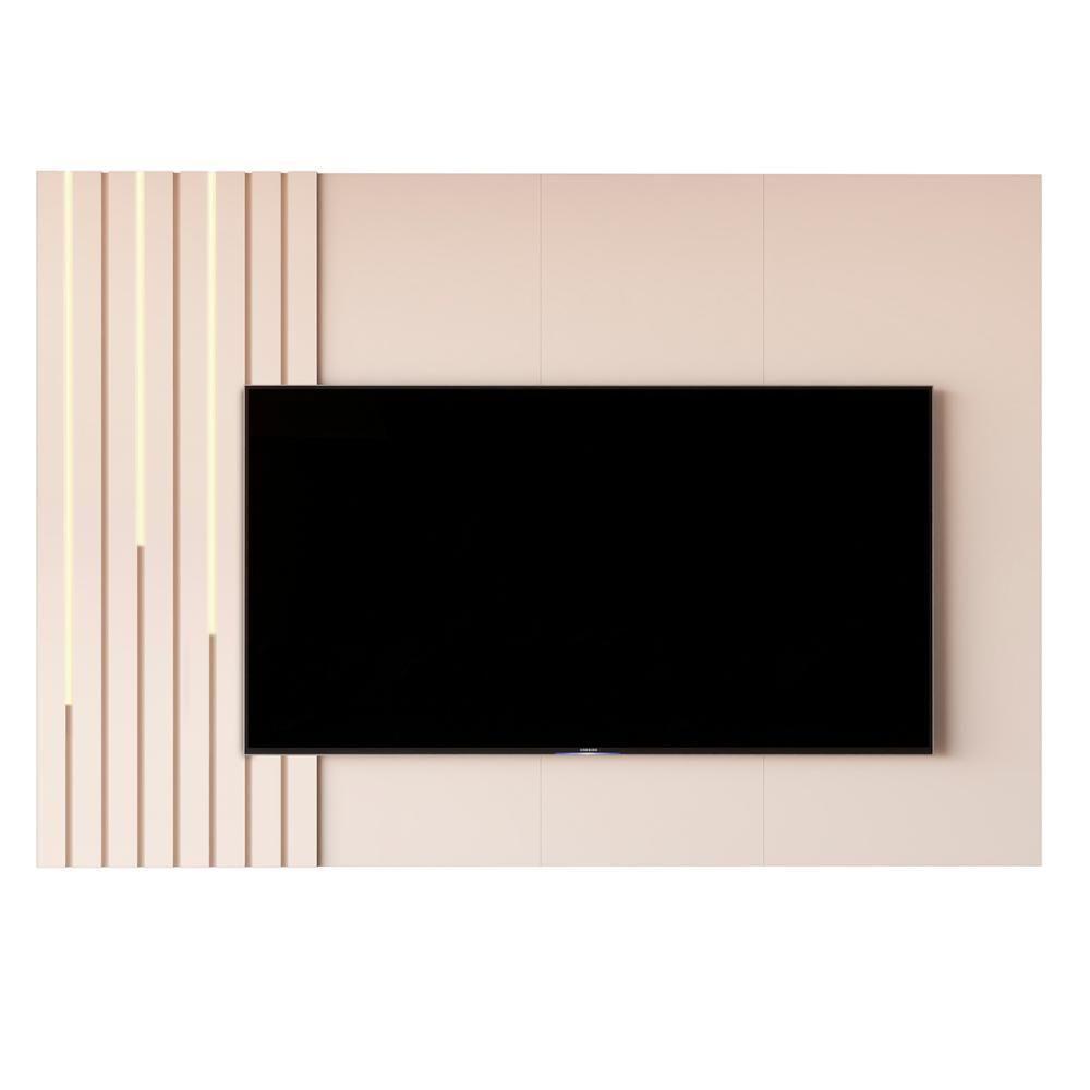 Painel Suspenso Boto 1.8 Com Led Sala Para Tv's Até 70 Pol Off White - 1