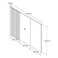 Painel Suspenso Boto 1.4 Com Led Sala Para Tv Até 58 Off White - 3
