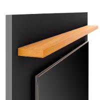 Painel Ripado Tv 50 Polegadas Com Prateleira Monaco - Preto E Cedro - 3