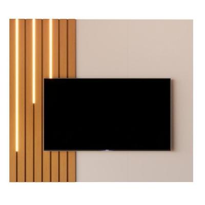 Painel Suspenso Boto 1.4 Com Led Sala Para Tv Até 58 Off White Nature