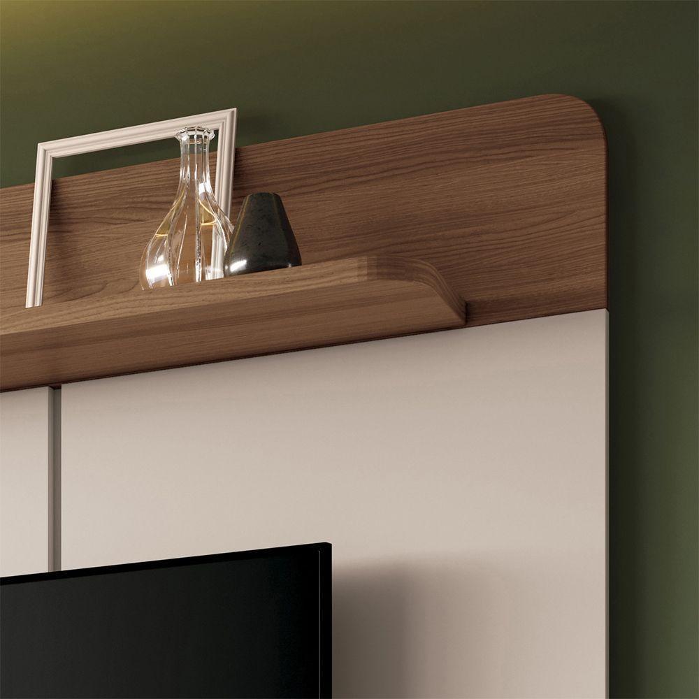 Painel Home Suspenso Ideal Para Tv Até 70 Polegadas Concept Design Moderno Off-white/amadeirado - 6