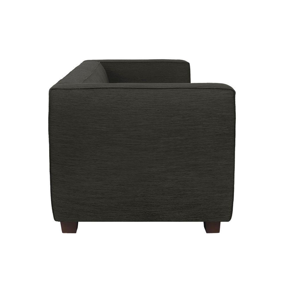 Sofá Namoradeira Amsterdam 1,40m Veludo Preto - Inova Decorações - 3